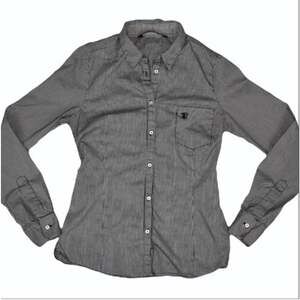 Zara Black/White Office Shirt | Size M